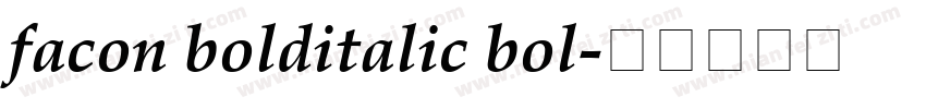 facon bolditalic bol字体转换